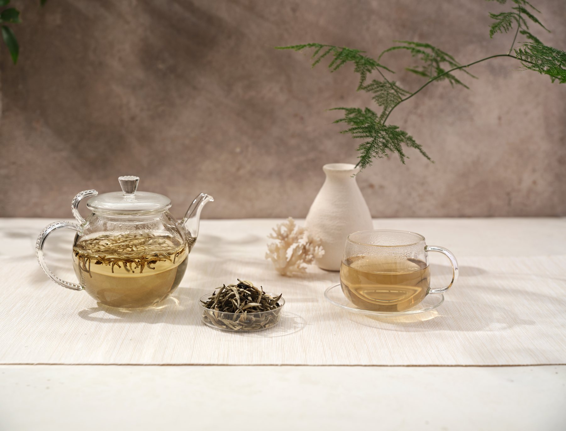 Newby Tea teapot and loose leaf tea selection